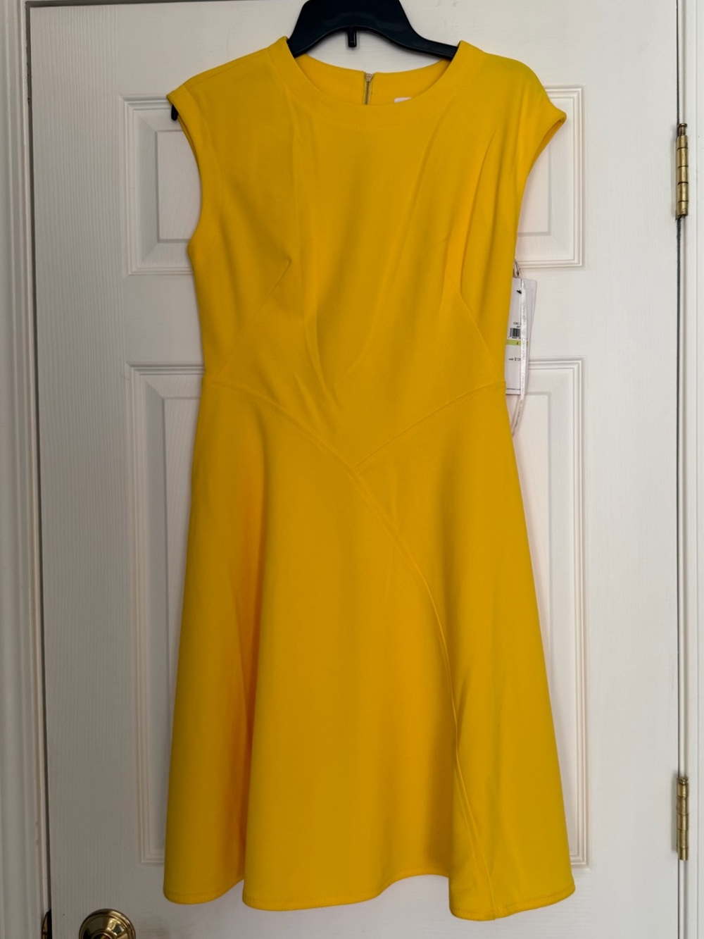 Calvin Klein Sunny Yellow Fit & Flare Dress